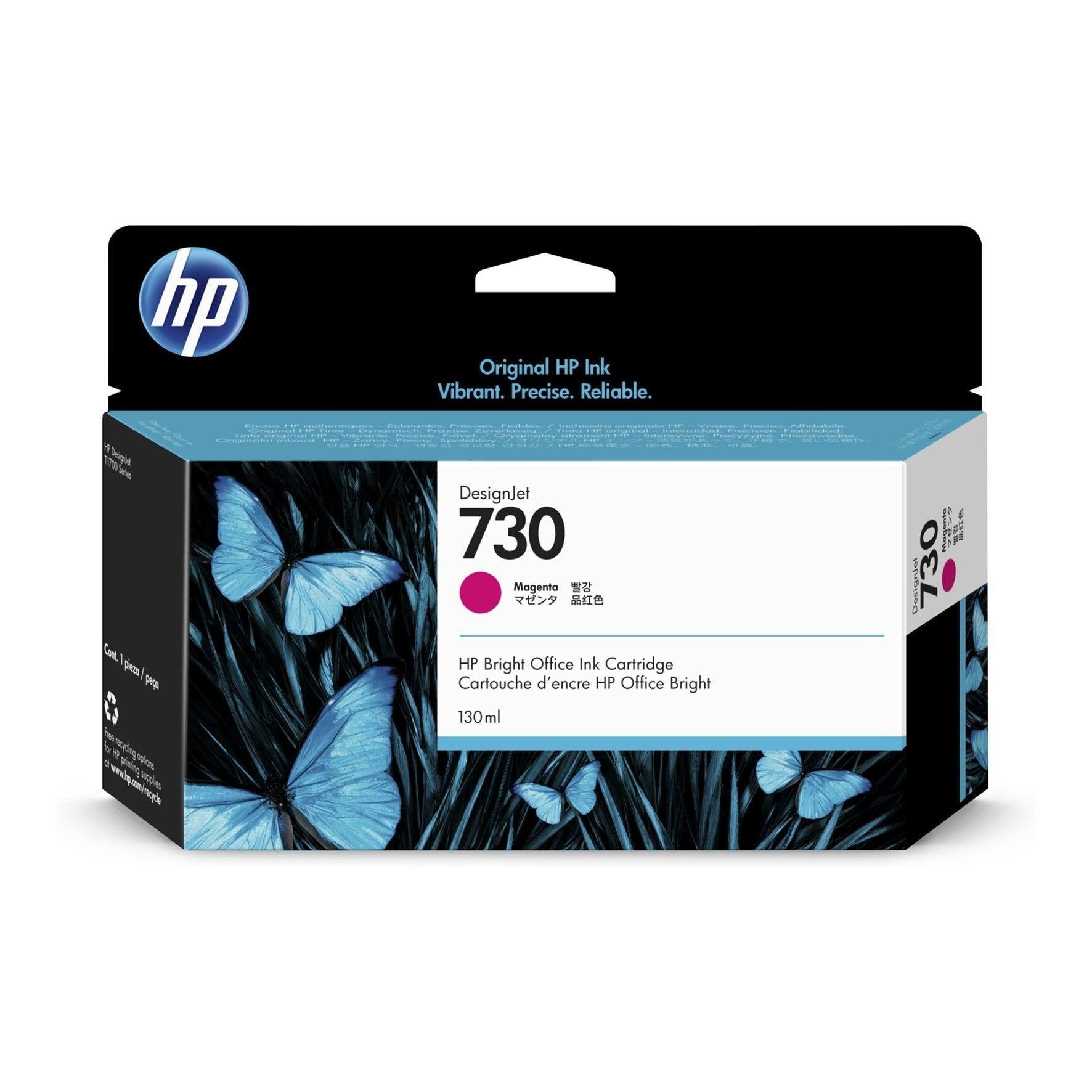 Cartucho de Tinta HP 730 Magenta PLUK 130 ml P2V63A - Mega Market