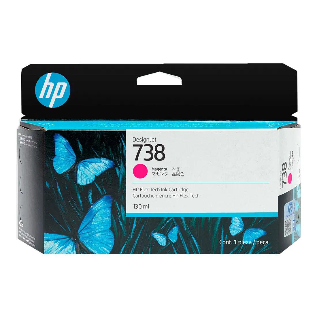 Cartucho de Tinta HP 738 Magenta PLUK 130ml - 498N6A - Mega Market