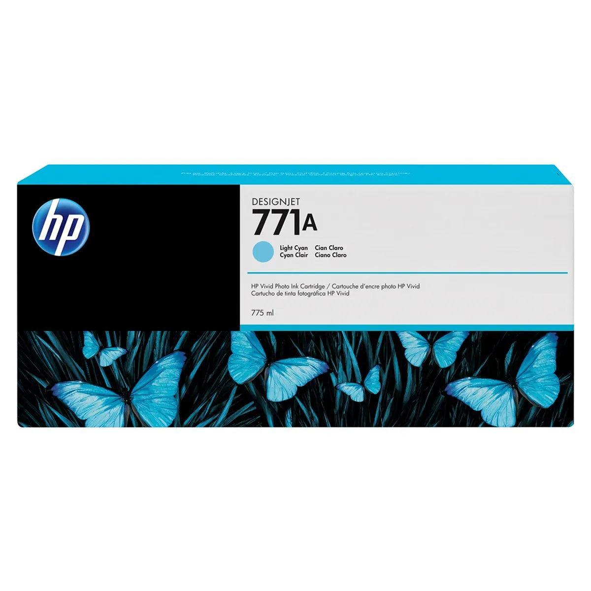 Cartucho de Tinta HP 771A Ciano Claro PLUK 775 ml B6Y20A - Mega Market