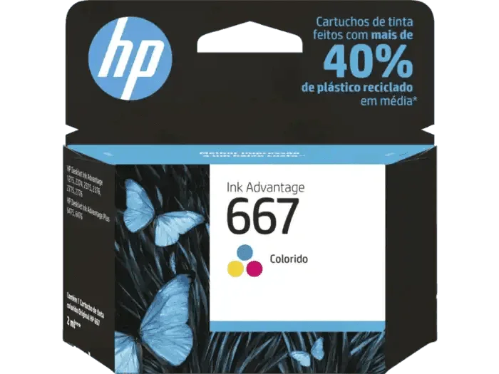 Cartucho Tinta HP 667 Colorido - 3YM78AB - Mega Market
