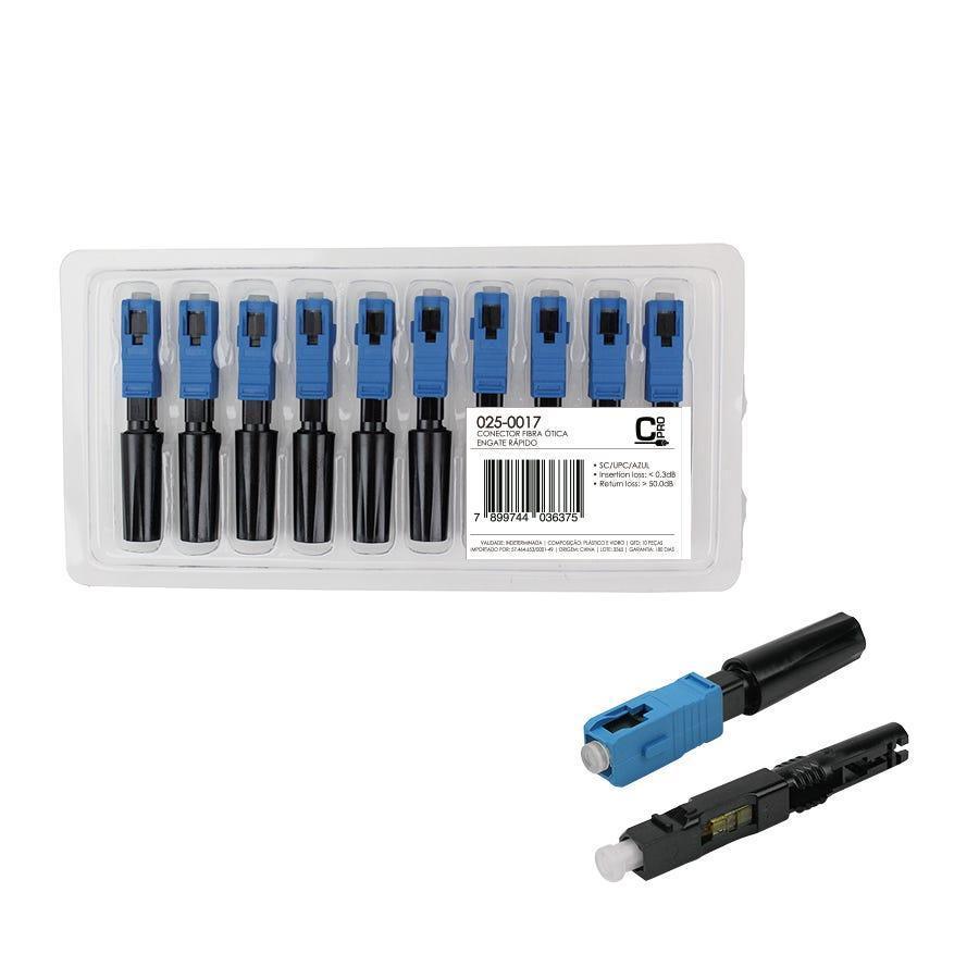 Conector Óptico Connect Pro SC/UPC One Click - 025-0021 - Mega Market