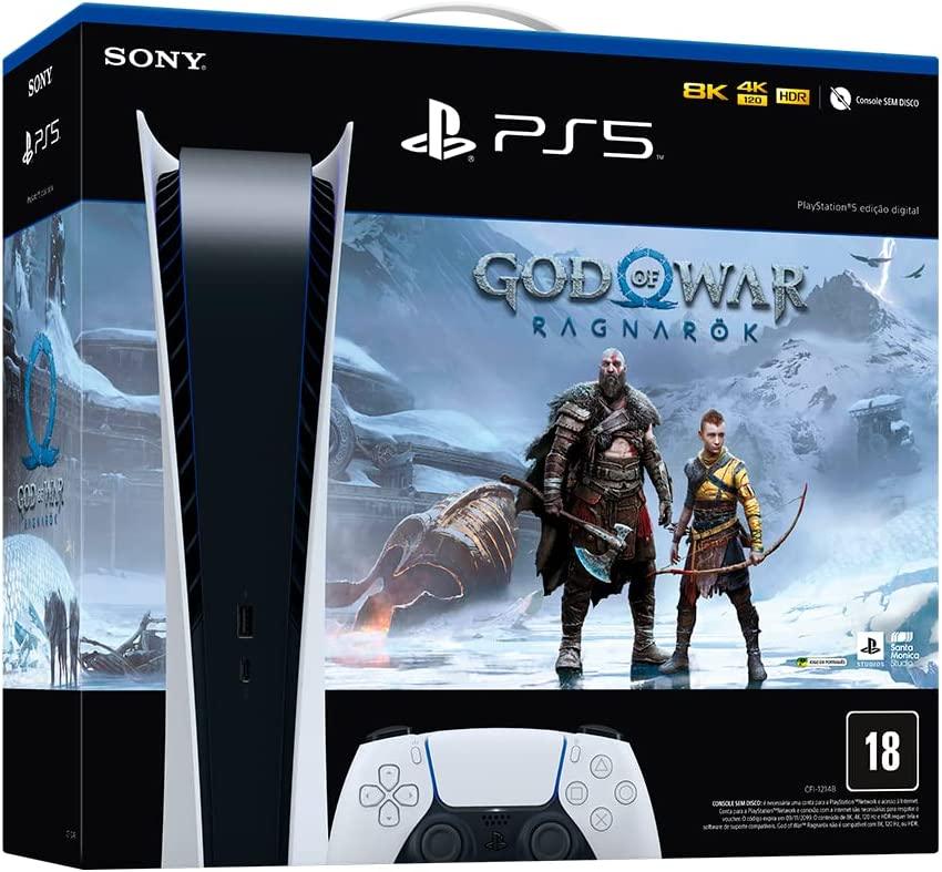 Console Sony PS5 Digital God of War Ragnarök - PMP500002601FGR - Mega Market