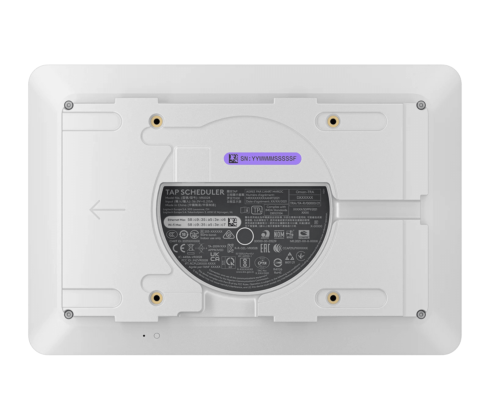 Controle Touch Logitech TAP Scheduler Off White - 952-000094 - Mega Market