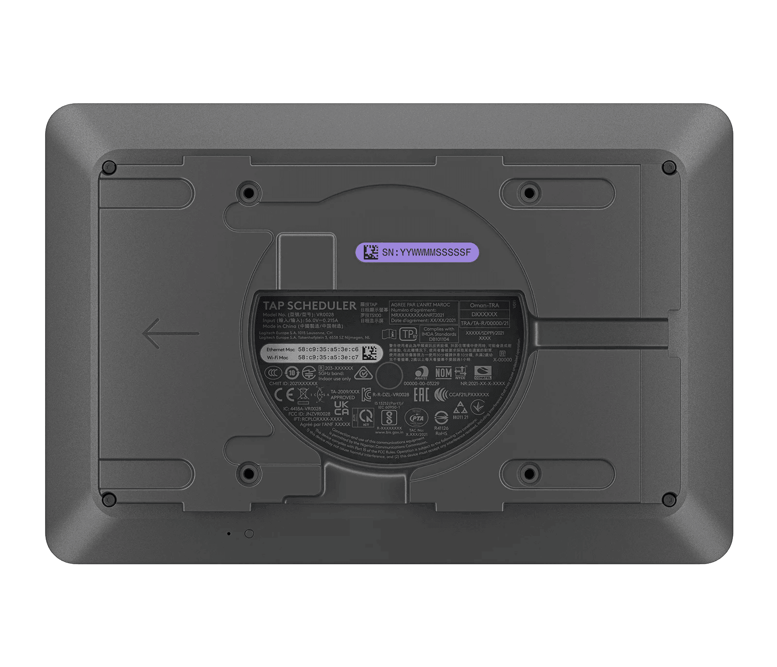 Controle Touch Logitech TAP Scheduler OffWhite 952-000094 - Mega Market