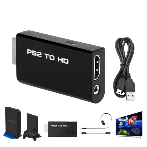 Conversor de PS2 para HDMI com Cabo de Áudio 3,5mm - Mega Market