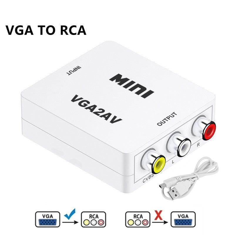 Conversor de Vídeo AV RCA CVBS para VGA VidLink c/ Cabo de Áudio 3,5mm - Mega Market