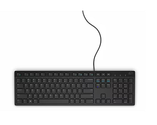 Teclado Dell KB216 CSG Multimídia com Fio Preto - 580-ADIN
