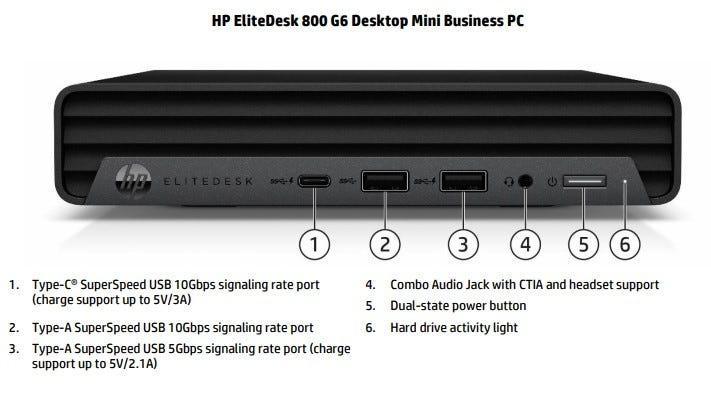Desktop HP HPCM 800 G6 DM i5-10T 16GB 512GB W11P 61P07LA#AK4 - Mega Market