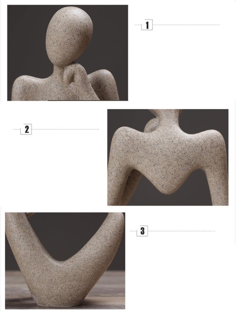 Estátua Nórdica de Arenito para Decoração StoneMonks® - Mega Market