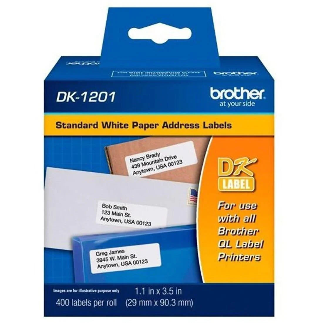 Etiquetas de Papel Brother - DK1201 - Mega Market
