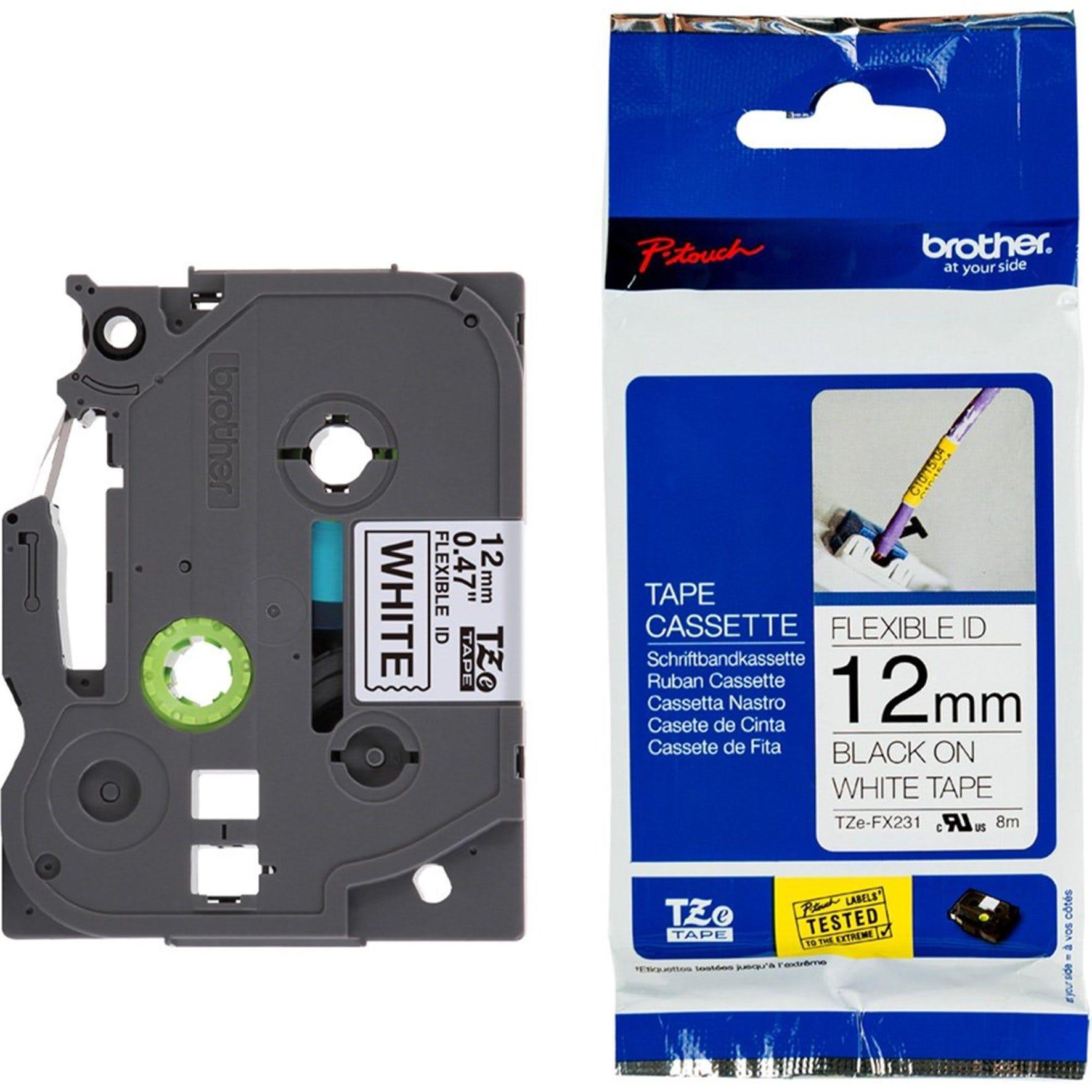 Fita Brother Preto/Branco para Rotuladores TZEFX231 - Mega Market