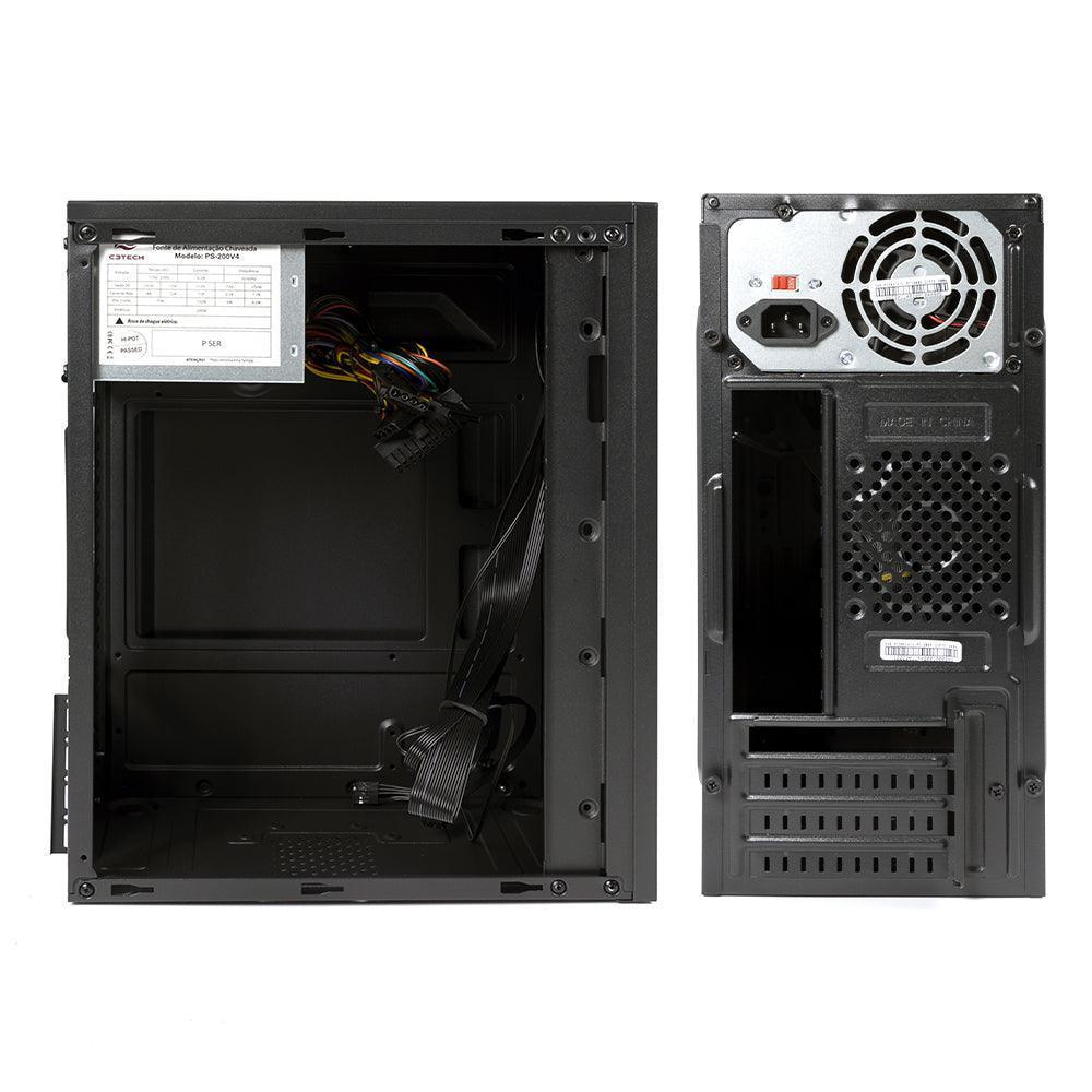 Gabinete C3 Tech MICRO-ATX MT-27BK com Fonte 200W MT-27BK - Mega Market