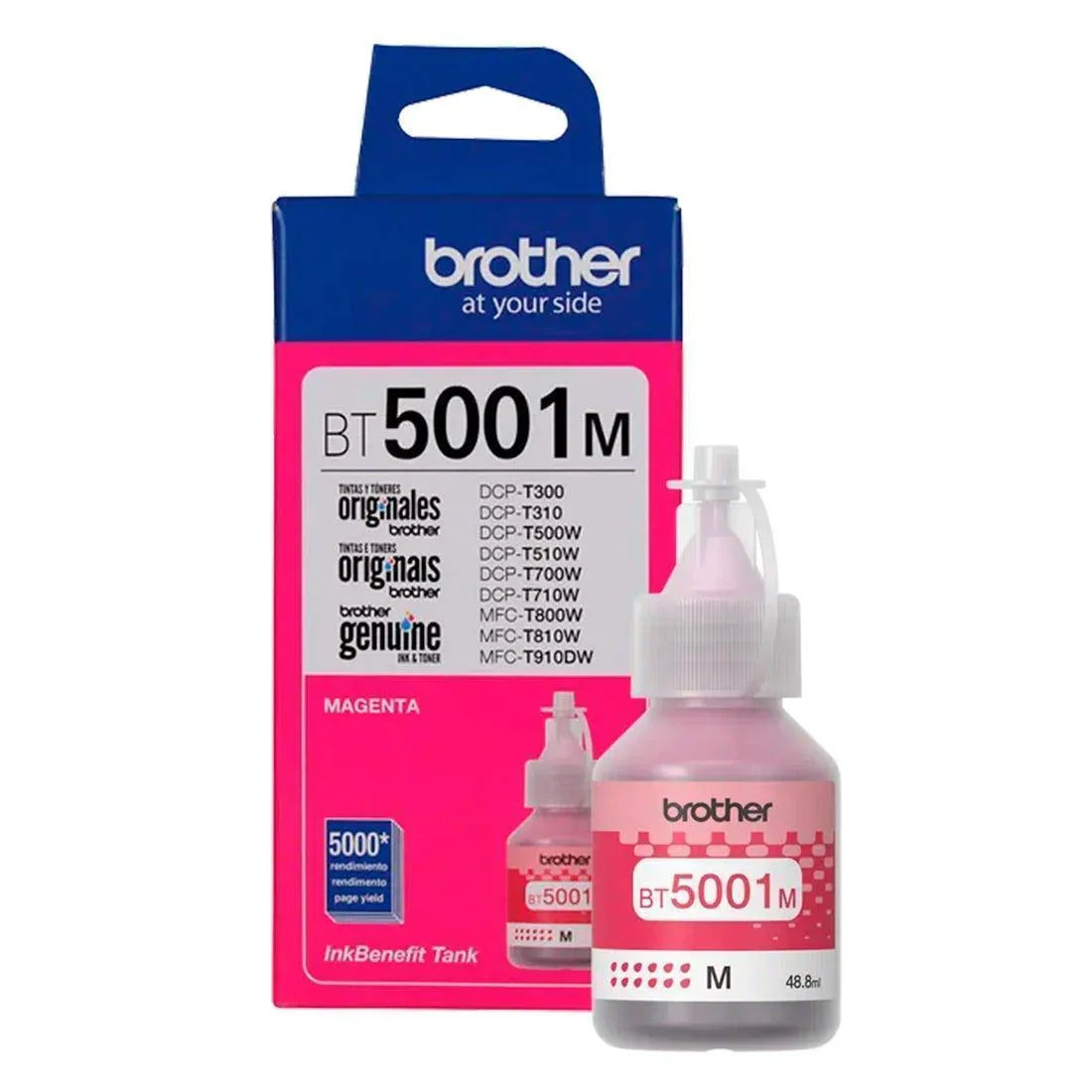 Garrafa com Refil de Tinta BT5001M Magenta Brother - 5K - BT5001MSD - Mega Market