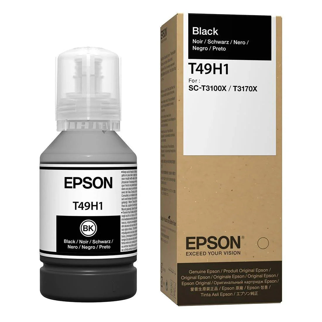 Garrafa de Tinta Epson Preto 140ml - T49H100 - Mega Market