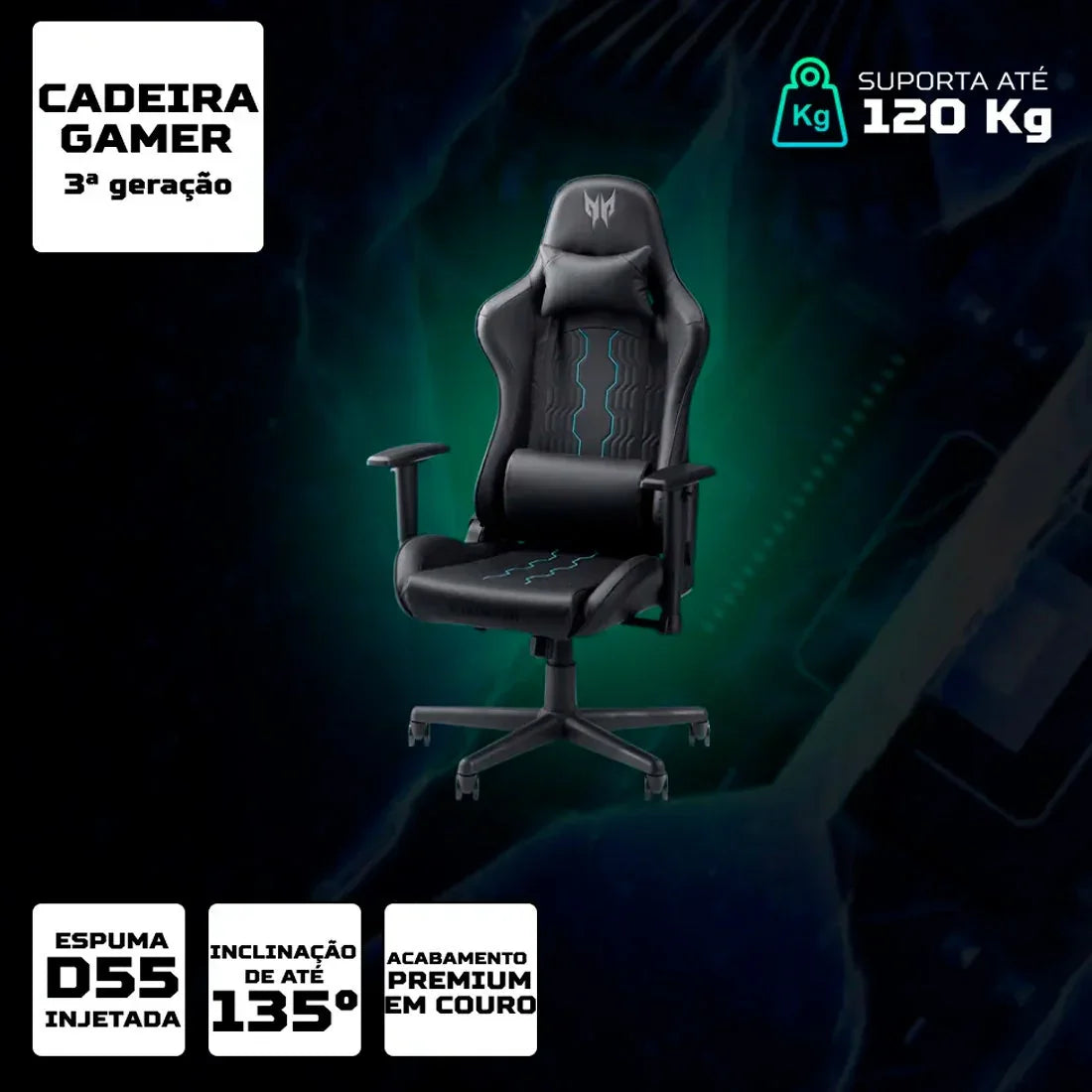 Cadeira Gamer Acer Predator 3ª Geração - GP.GCR11.00Y