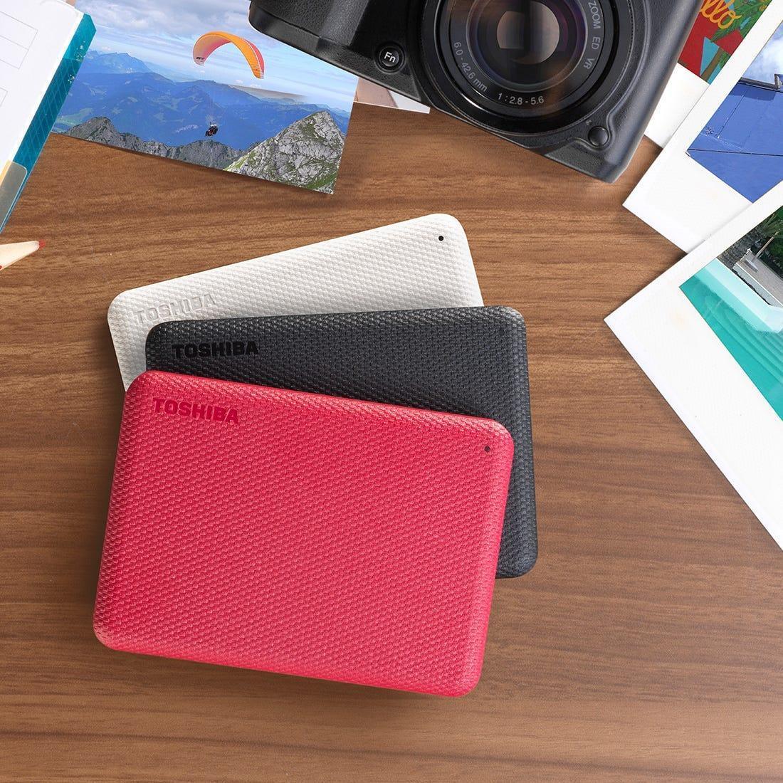 HD Externo Toshiba 1TB Canv Advance Vermelho HDTCA10XR3AA I - Mega Market