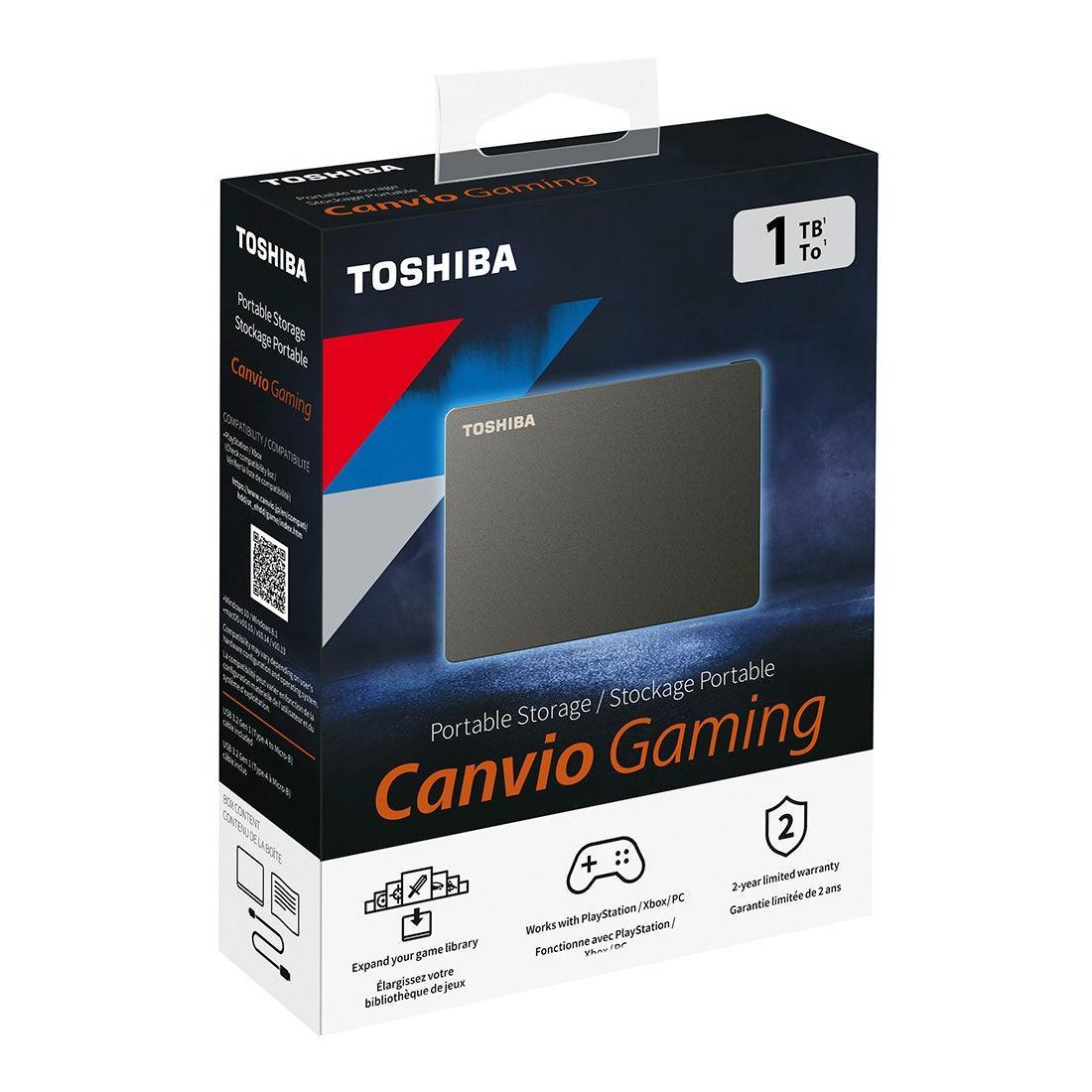 HD Externo Toshiba 1TB Canvio Gaming Preto - HDTX110XK3AA I - Mega Market