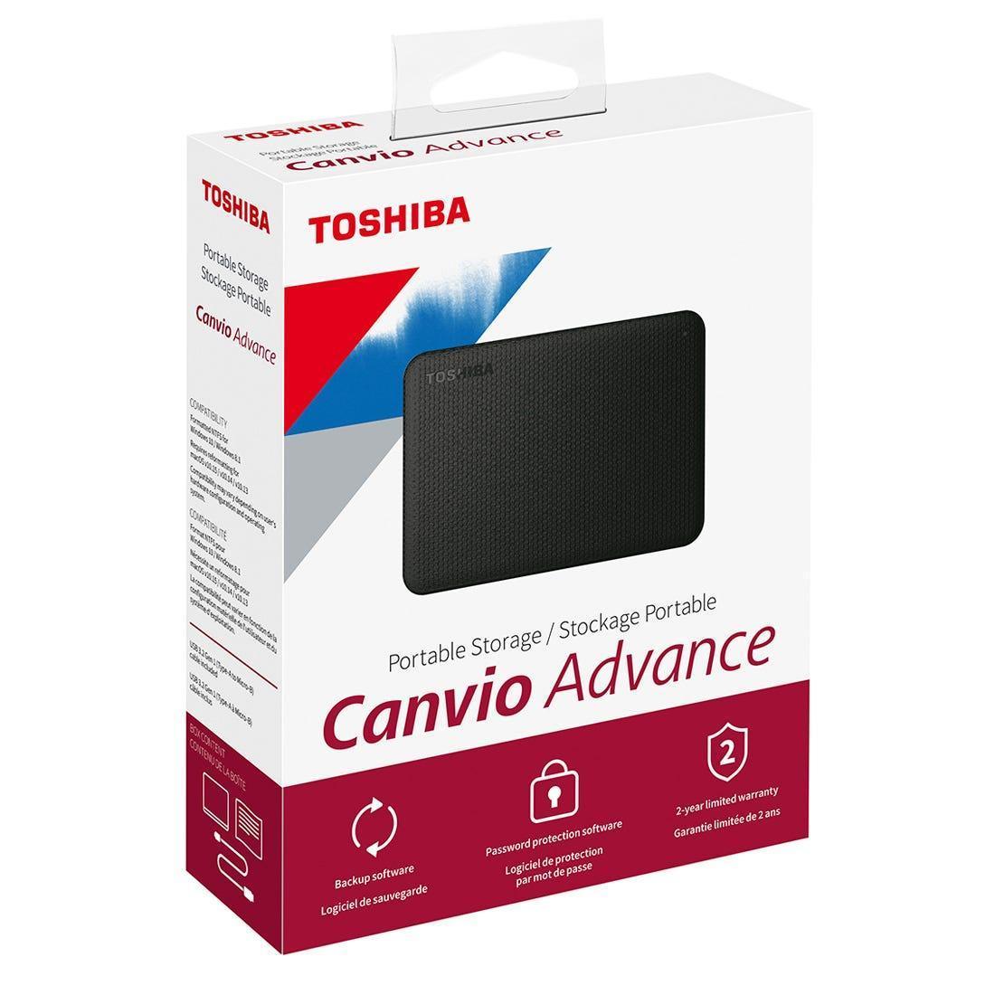HD Externo Toshiba 2TB Canvio Advance Preto HDTCA20XK3AA I - Mega Market
