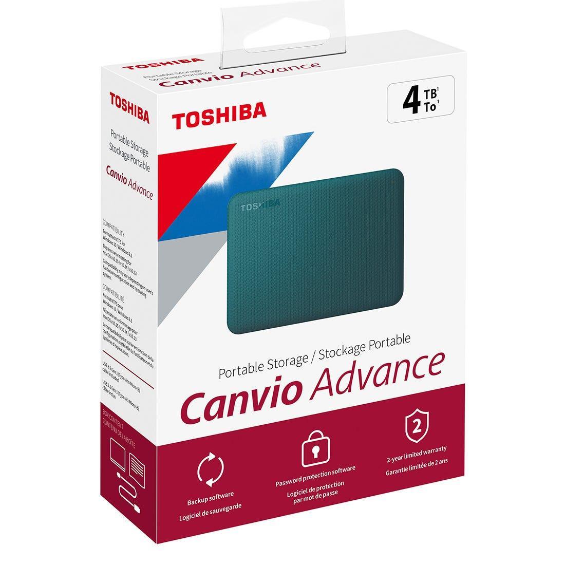 HD Externo Toshiba 4TB Canvio Advance Verde HDTCA40XG3CA I - Mega Market