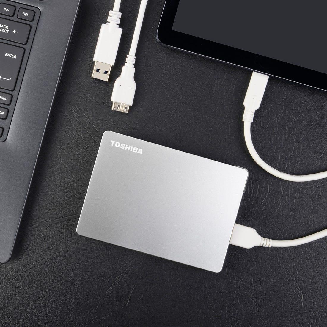 HD Externo Toshiba 4TB Canvio FLEX Prata HDTX140XSCCA I - Mega Market