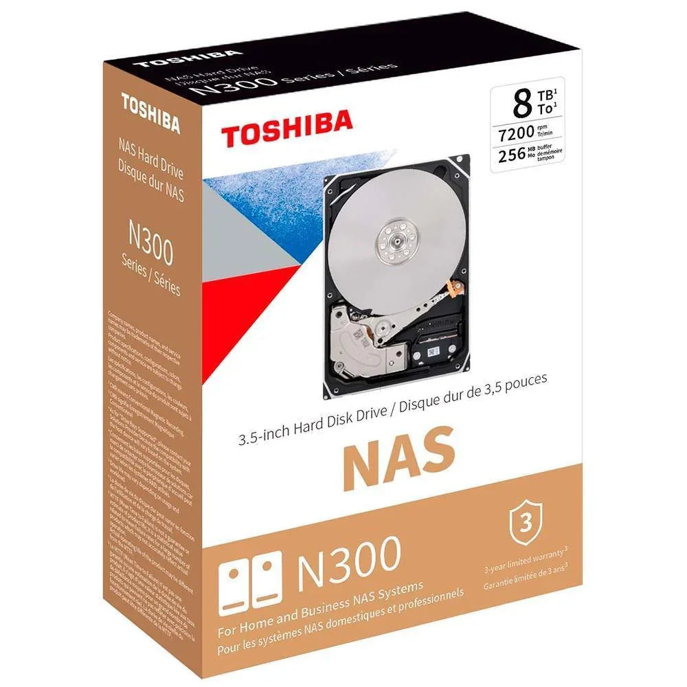 HD Interno Toshiba 8TB 3,5' N300 NAS - HDWG480XZSTA - Mega Market