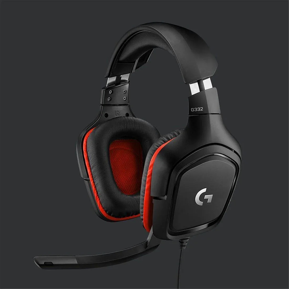 Headset Gamer Logitech G332 Preto e Vermelho - 981-000755 - Mega Market