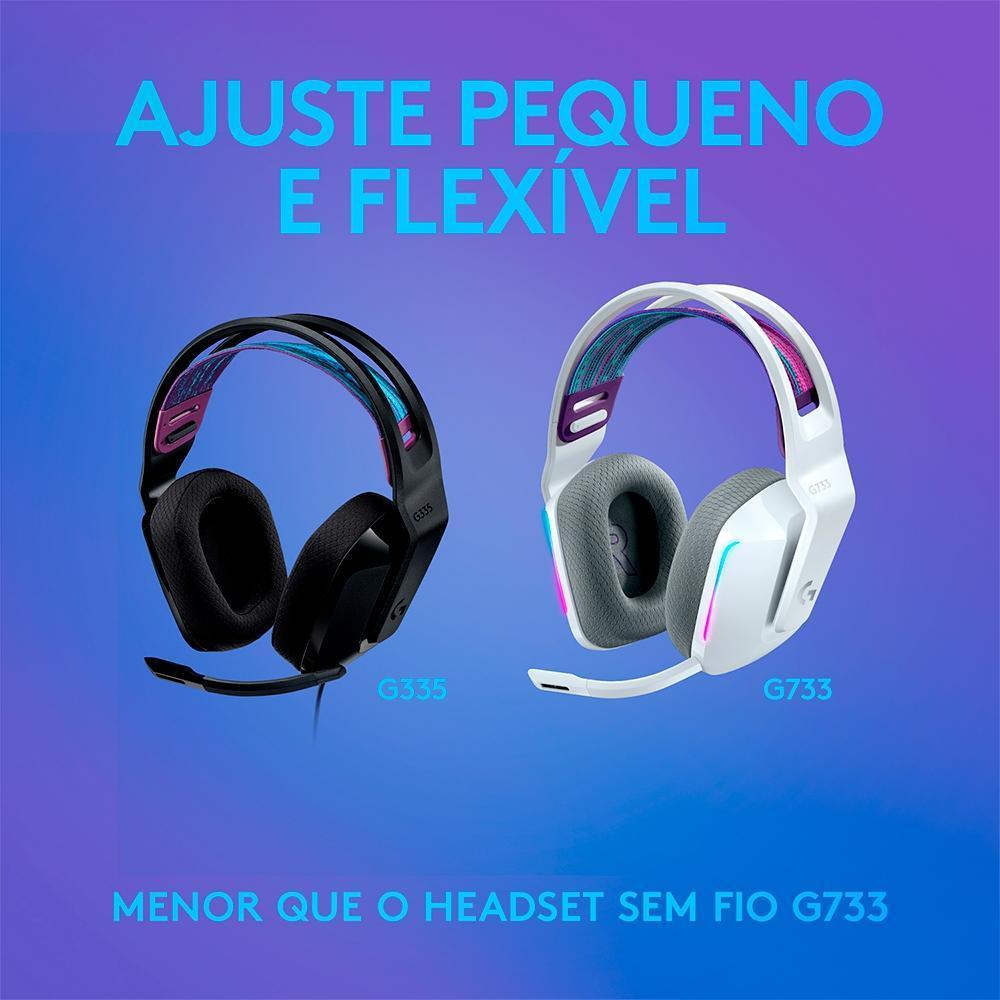 Headset Gamer Logitech G335 Preto estéreo USB 981-000977 - Mega Market
