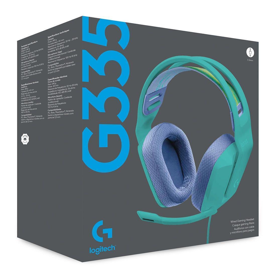 Headset Gamer Logitech G335 Verde estéreo USB 981-001023 - Mega Market
