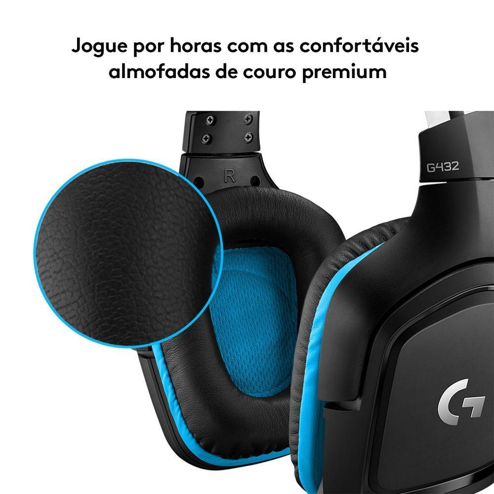 Headset Gamer Logitech G432 Pt Surround 7.1 981-000769-V - Mega Market