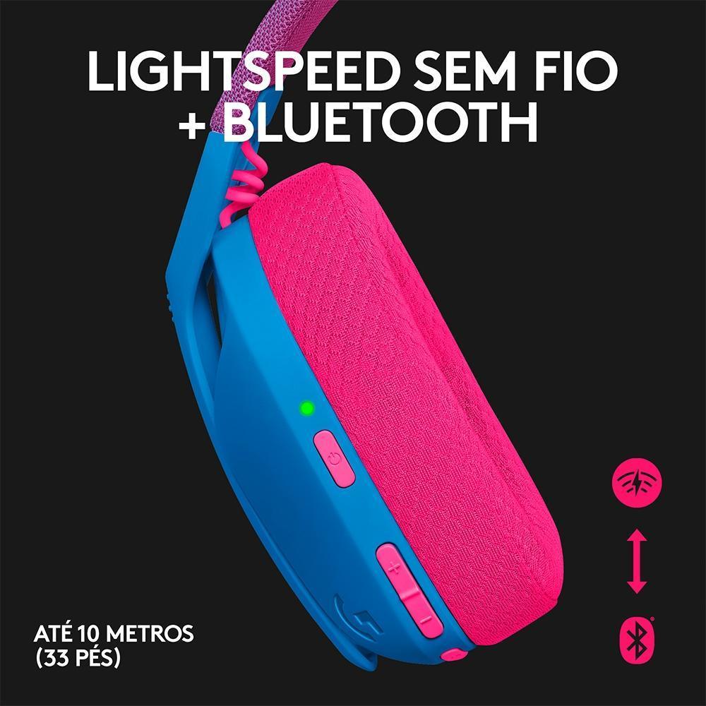Headset Gamer Logitech G435 Azul Sem Fio 981-001061-V - Mega Market