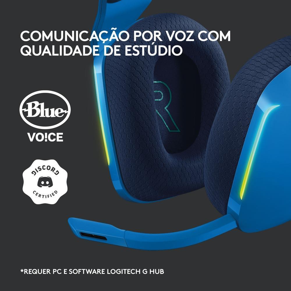 Headset Gamer Logitech G733 Azul Sem Fio 981-000942-V - Mega Market