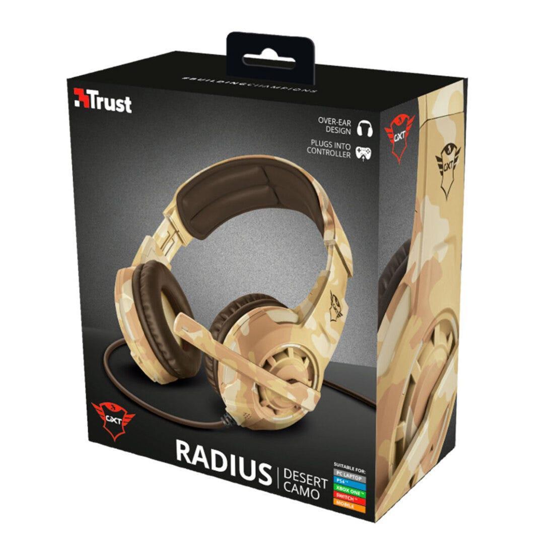 Headset Gamer Trust GXT 310 Radius Desert 22208i - Mega Market