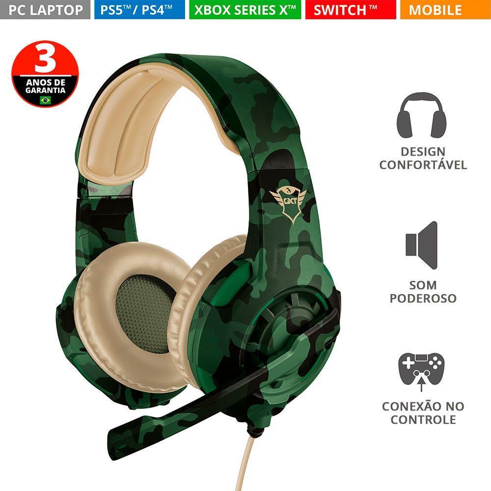 Headset Gamer Trust GXT 310 Radius Jungle 22207i - Mega Market