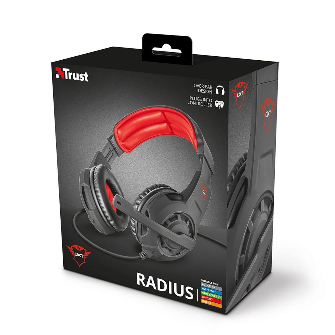 Headset Gamer Trust GXT 310 Radius Vermelho 21187i - Mega Market
