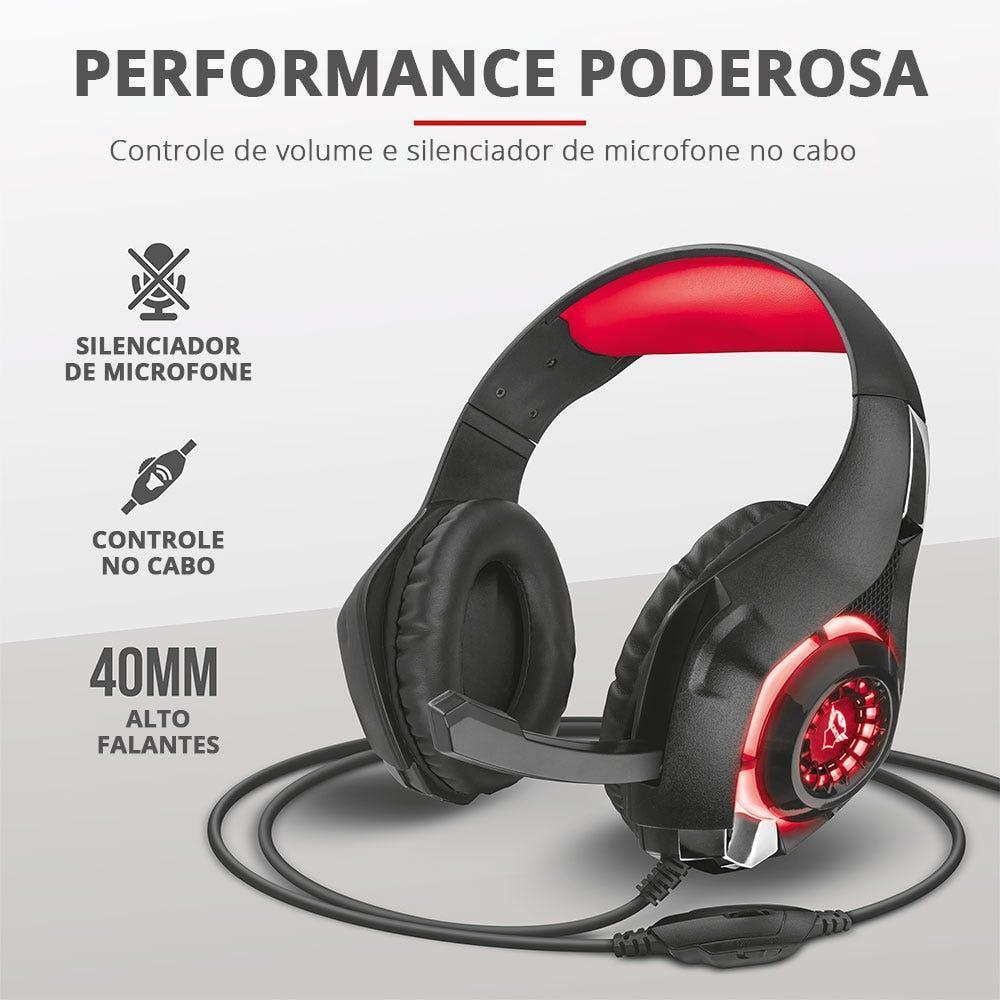 Headset Gamer Trust GXT 313 Nero Black 21601i - Mega Market