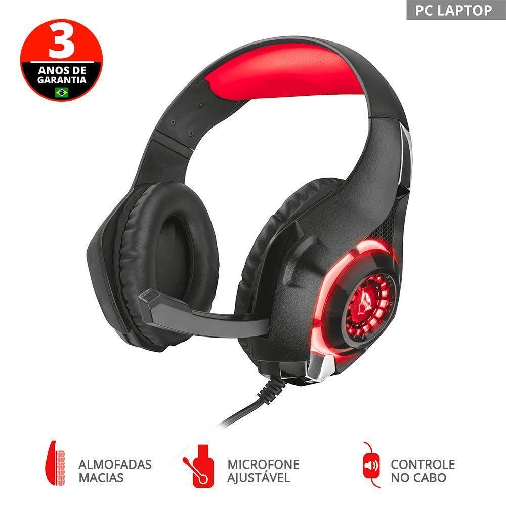 Headset Gamer Trust GXT 313 Nero Black 21601i - Mega Market