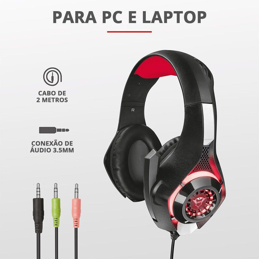 Headset Gamer Trust GXT 313 Nero Black 21601i - Mega Market