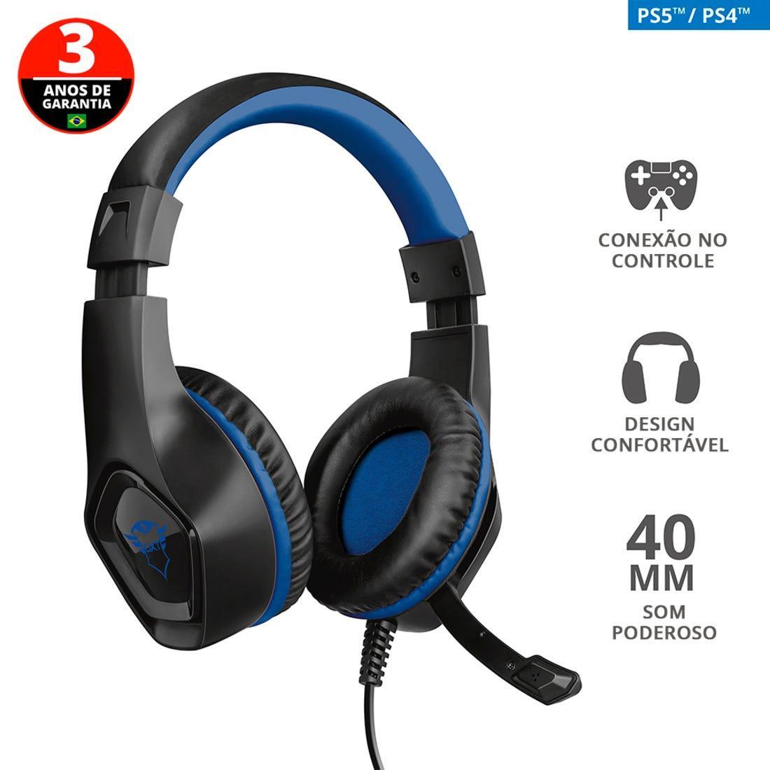 Headset Gamer Trust GXT 404 Rana Blue 23309i - Mega Market