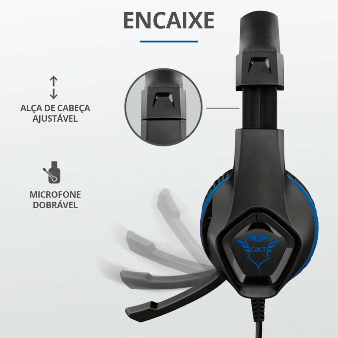 Headset Gamer Trust GXT 404 Rana Blue 23309i - Mega Market