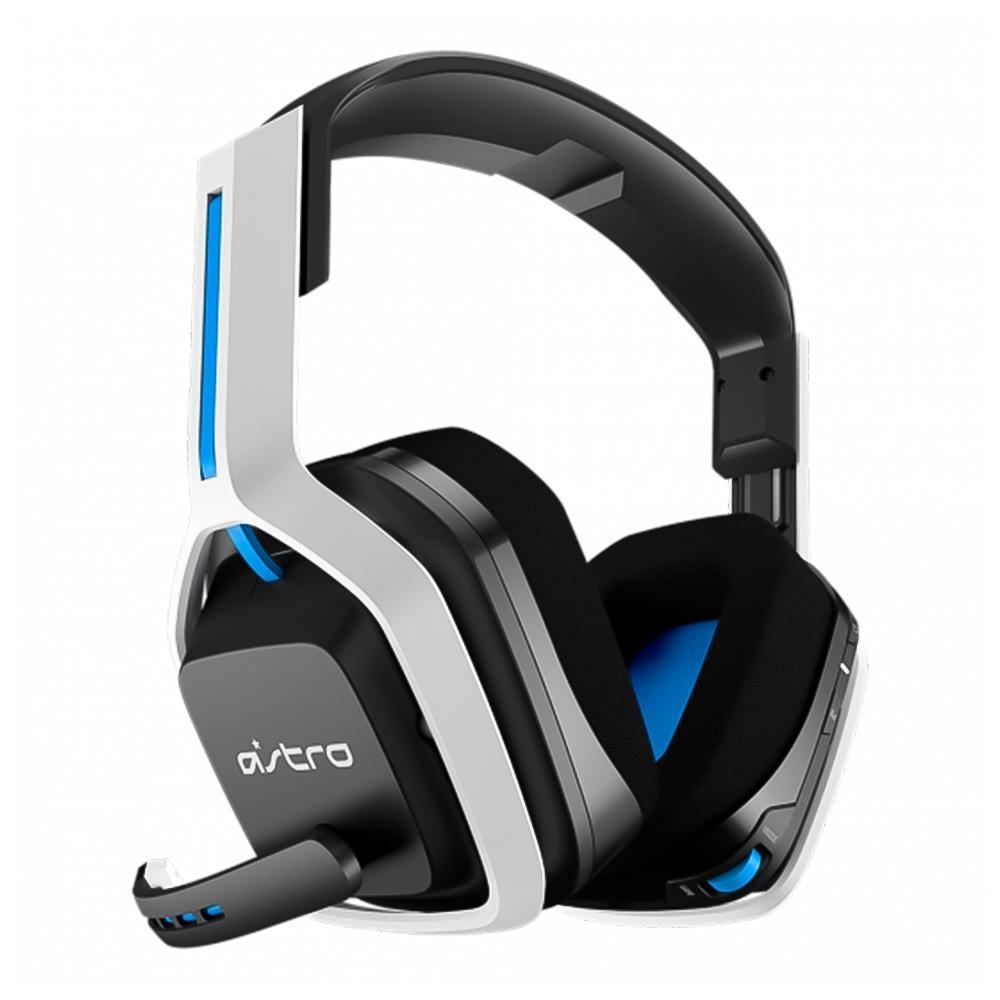 Headset Logitech Astro A20 PS5 Branco/Azul - 939-001877-C - Mega Market