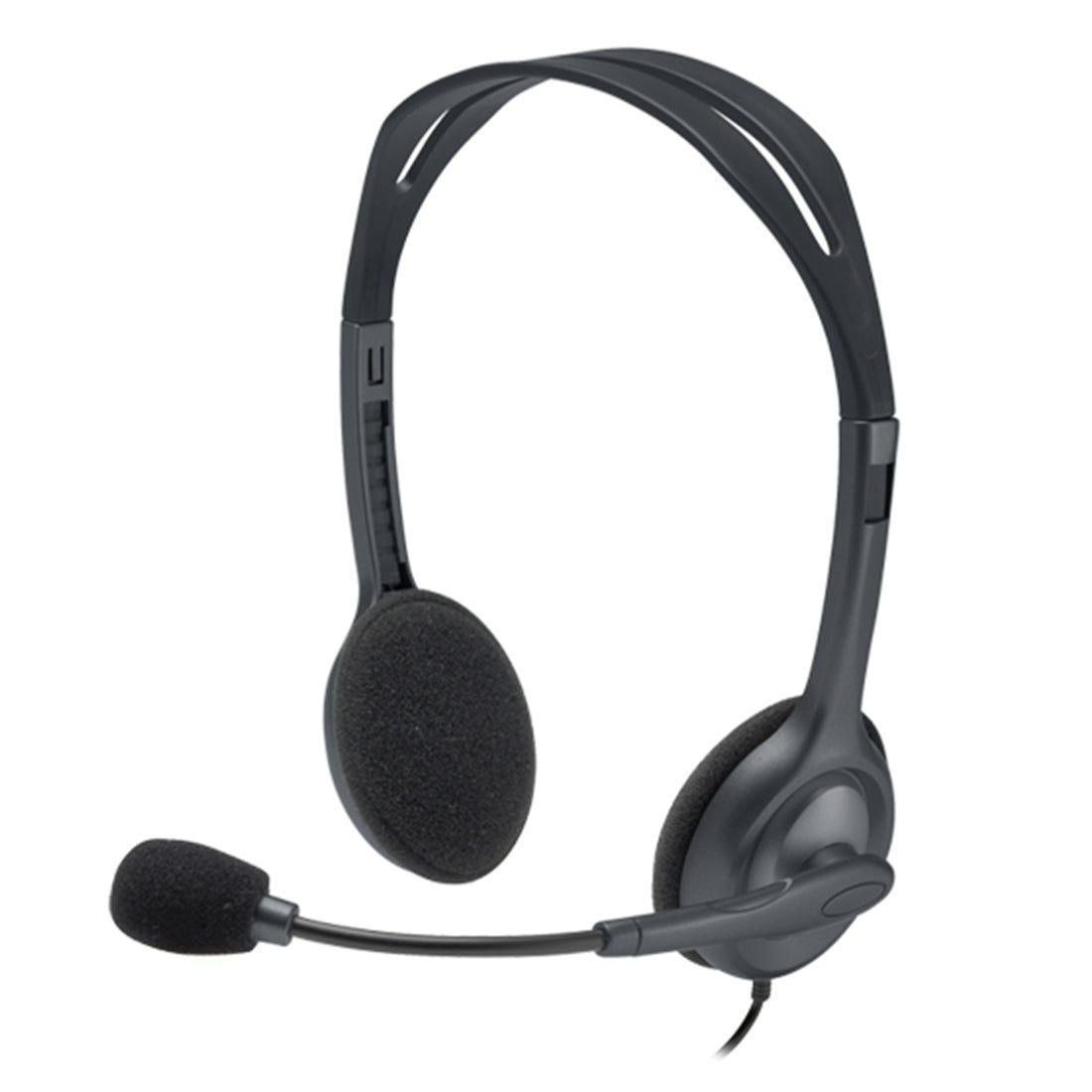 Headset Logitech H111 Cinza esteréo analógico 981-000612-C - Mega Market