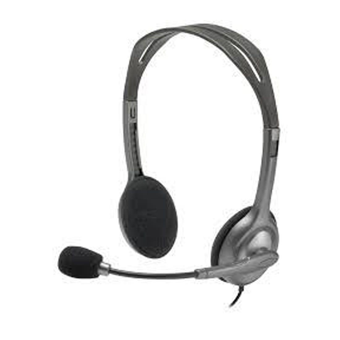 Headset Logitech H111 Cinza esteréo analógico 981-000612 - Mega Market