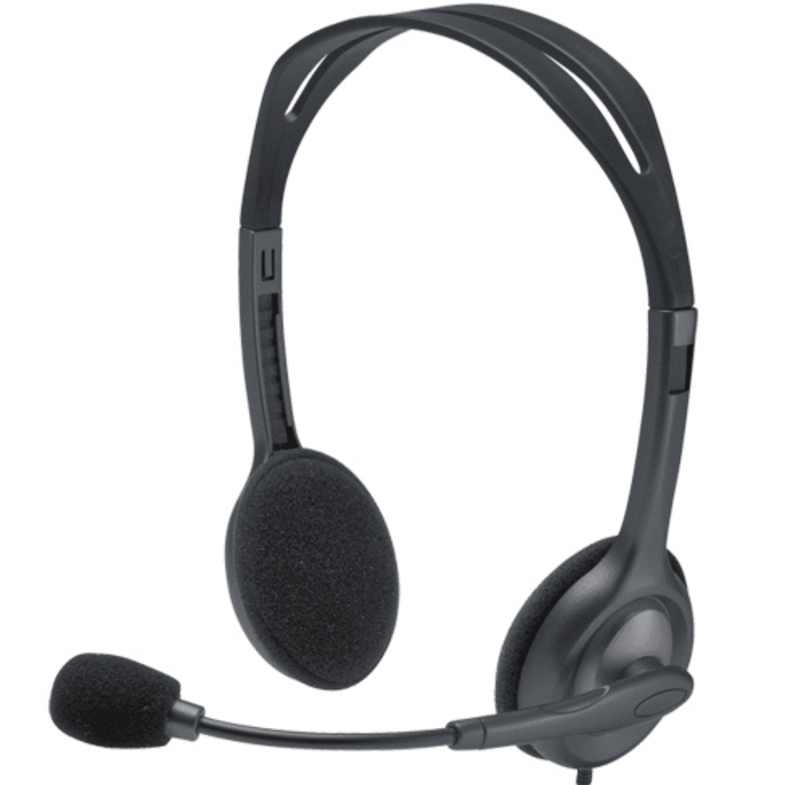 Headset Logitech H111 Cinza esteréo analógico 981-000612-V - Mega Market