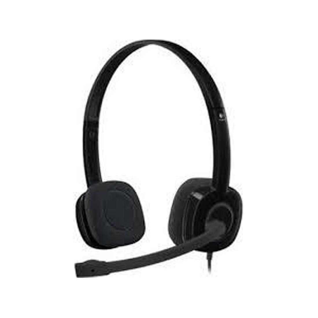 Headset Logitech H151 Preto estéreo analógico - 981-000587 - Mega Market