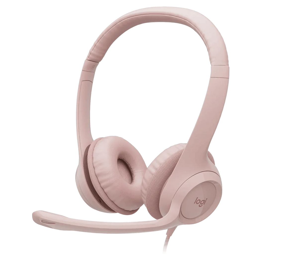 Headset Logitech H390 Rosa Estéreo USB - 981-001280-C - Mega Market
