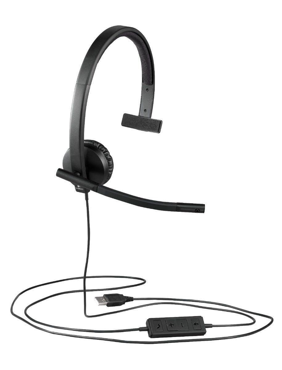 Headset Logitech H570e Mono USB 981-000570-B - Mega Market
