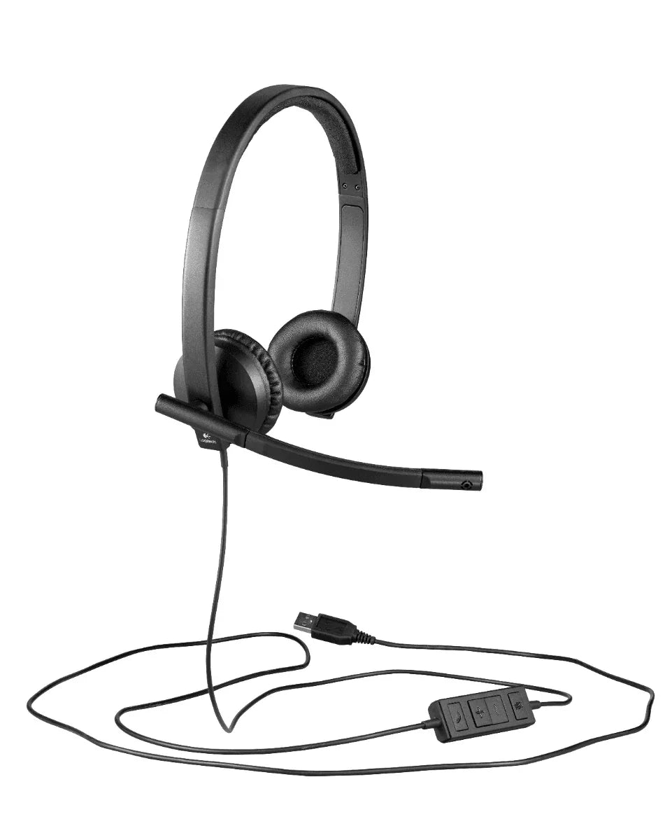 Headset Logitech H570e USB Stereo VC - 981-000574 - Mega Market