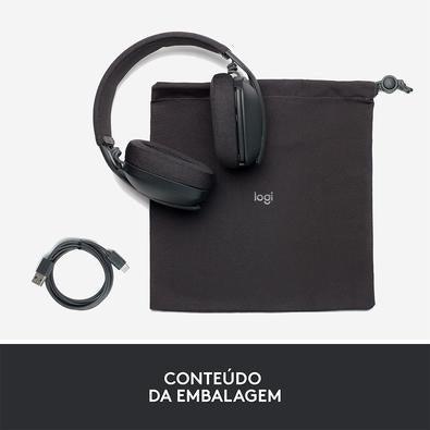 Headset Logitech Zone Vibe 100 Grafite sem Fio - 981-001214 - Mega Market