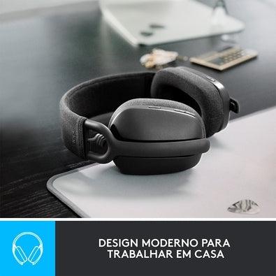Headset Logitech Zone Vibe 100 Grafite sem Fio - 981-001214 - Mega Market