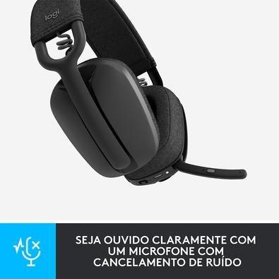 Headset Logitech Zone Vibe 100 Grafite sem Fio - 981-001214 - Mega Market